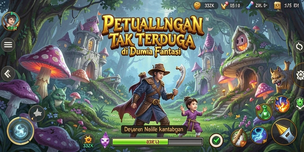 Tampilan gameplay menakjubkan dalam petualangan 33ZK.