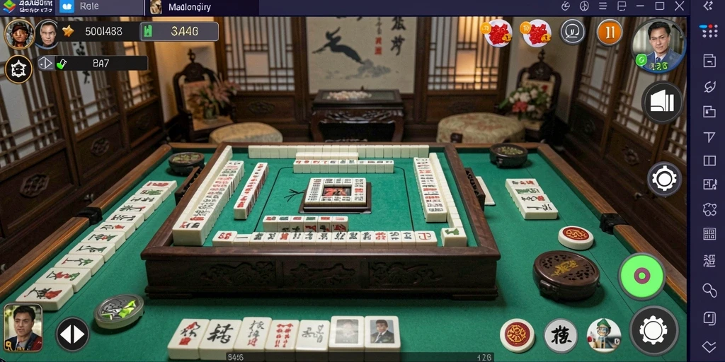Tampilan gameplay Mahjong yang seru dan menantang.
