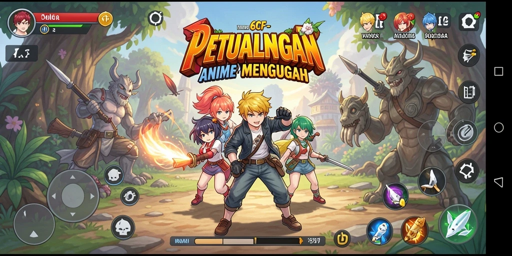Tampilan menakjubkan dari gameplay Anime yang dinamis.