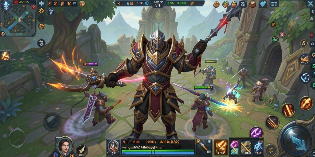 Screenshot gameplay 8SVIP yang menampilkan pertempuran seru dan interaksi sosial.