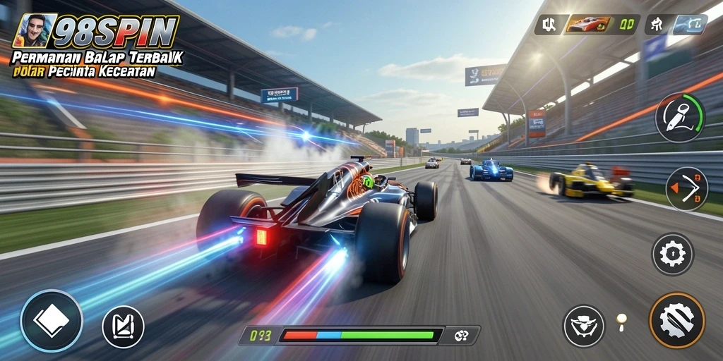 Gameplay balap yang seru dan mendebarkan di 98SPIN.