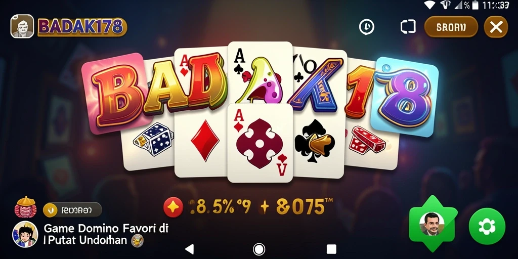Tampilan menarik dari permainan Domino BADAK178.