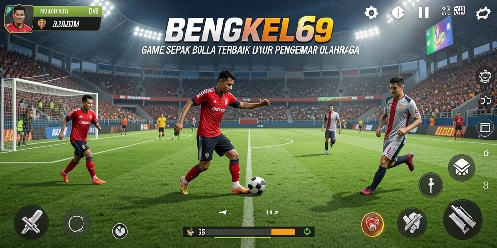 Gameplay BENGKEL69 yang menegangkan dalam aksi sepak bola.