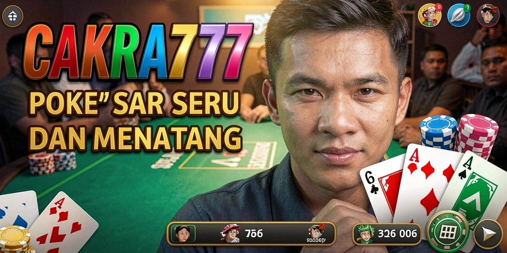 Screenshot utama CAKRA777 menampilkan gameplay Poker yang seru.