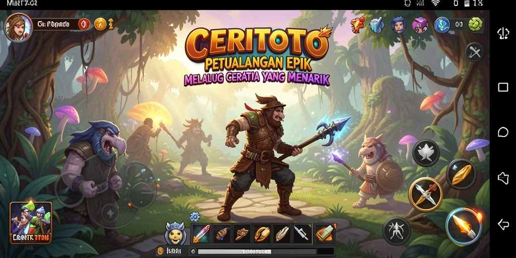 Tampilan screenshot gameplay petualangan yang mendebarkan.