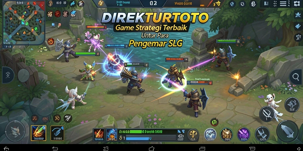 Screenshot utama menampilkan tampilan gameplay strategis dari DIREKTURTOTO.
