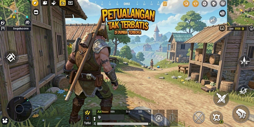 Screenshot utama DKK menampilkan pemandangan indah dalam gameplay Open World.