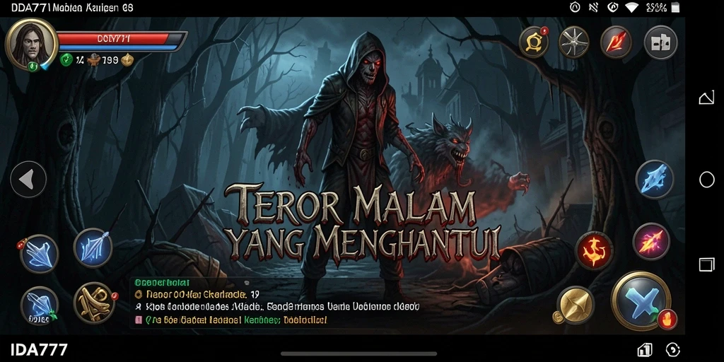 Gambar menegangkan dari gameplay <strong>IDA777</strong> dengan suasana menyeramkan.