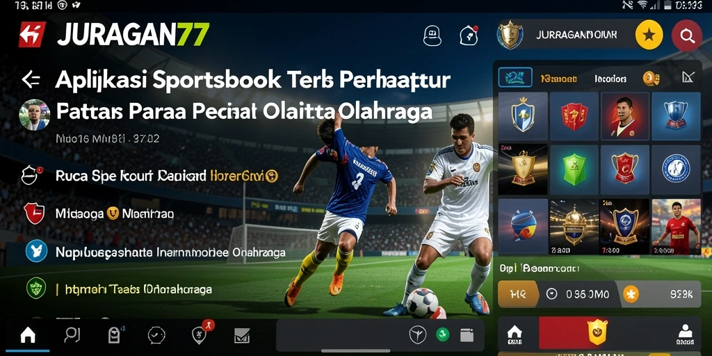Tampilan menarik dari aplikasi Sportsbook JURAGAN77 dengan fitur canggih.