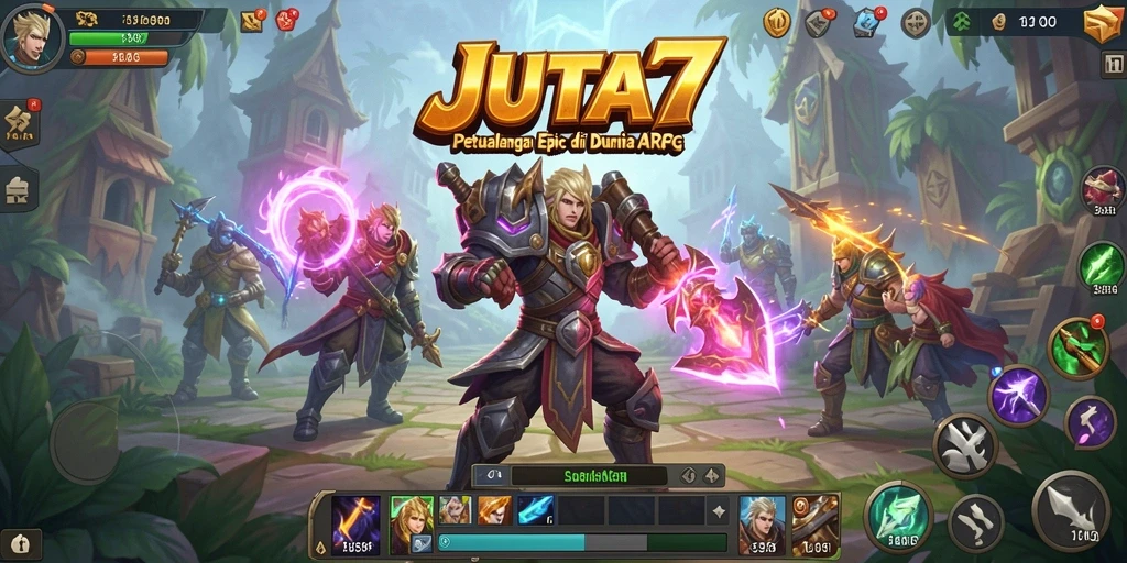 Tampilan gameplay menakjubkan di dunia fantasi JUTA7.