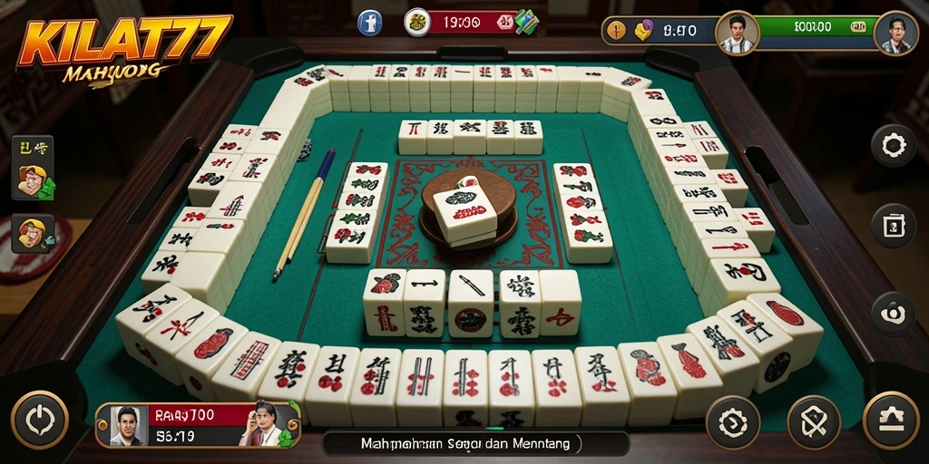 Tampilan gameplay KILAT77 dengan grafis Mahjong yang menawan.