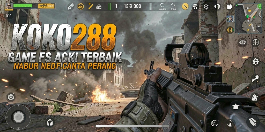 Screenshot gameplay KOKO288 menampilkan aksi tembak-menembak yang intens.