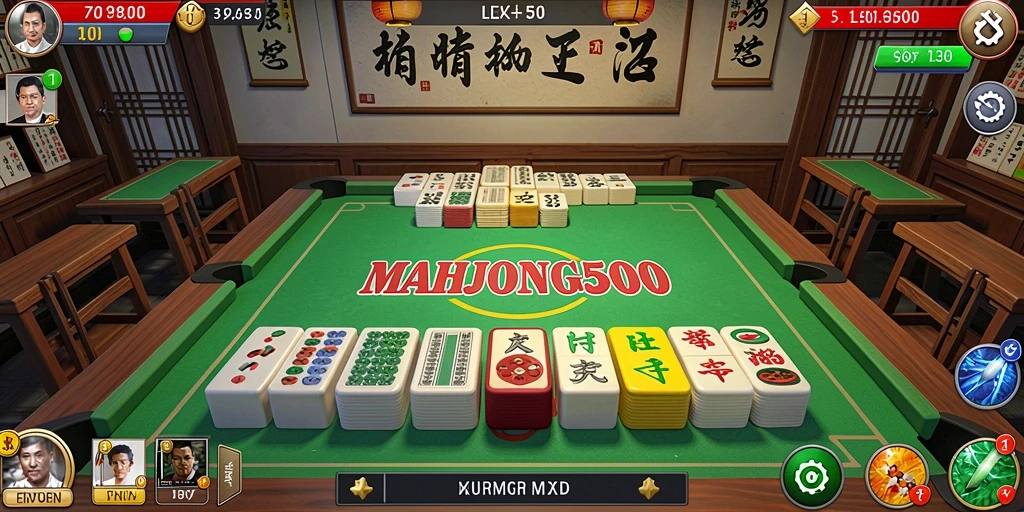 Tampilan gameplay seru dari MAHJONG500, penuh tantangan dan keseruan.