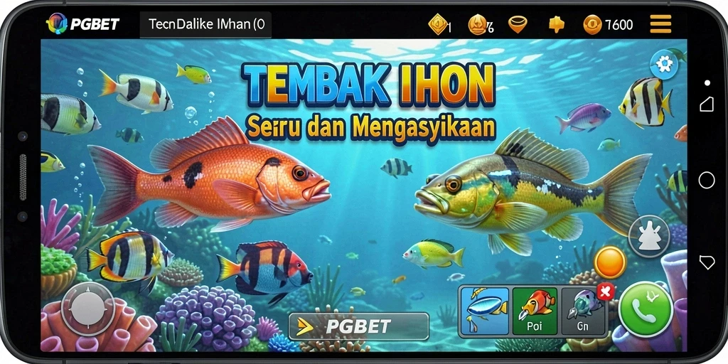 Tangkapan layar utama PGBET menunjukkan aksi menangkap ikan yang seru.