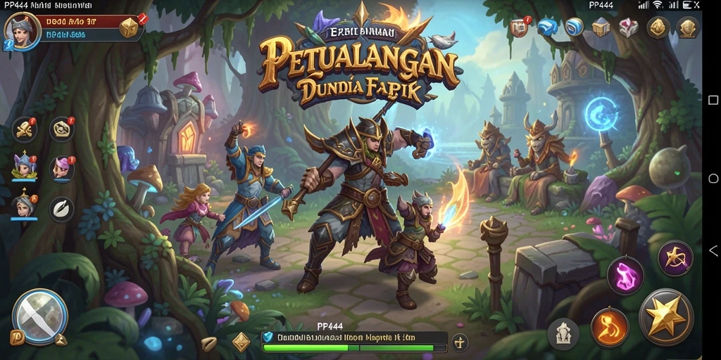Gameplay PP444 yang menarik dan penuh aksi di dunia fantasi.