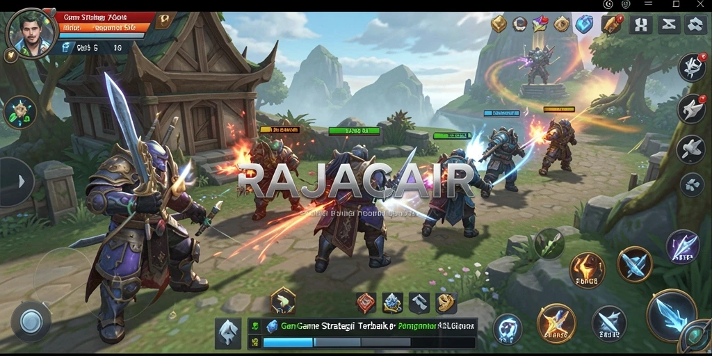 Tampilan menakjubkan dari gameplay strategis RAJACAIR.