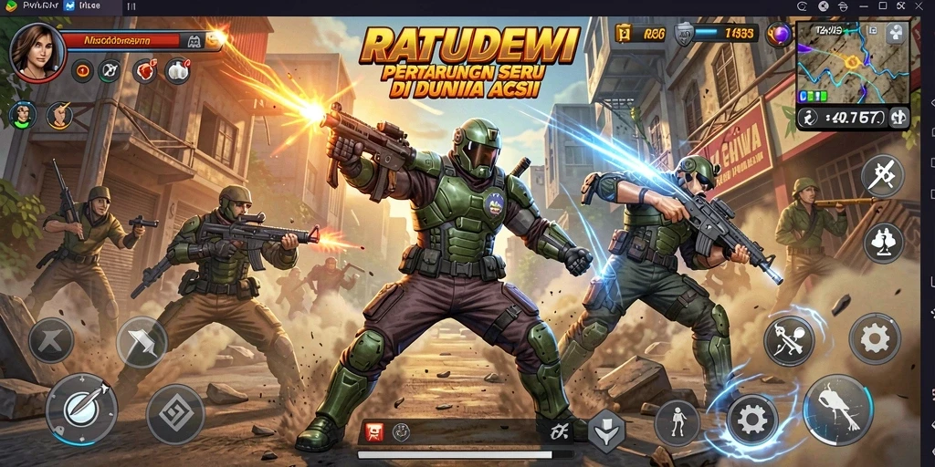 Tampilan gameplay action yang seru dan mendebarkan.