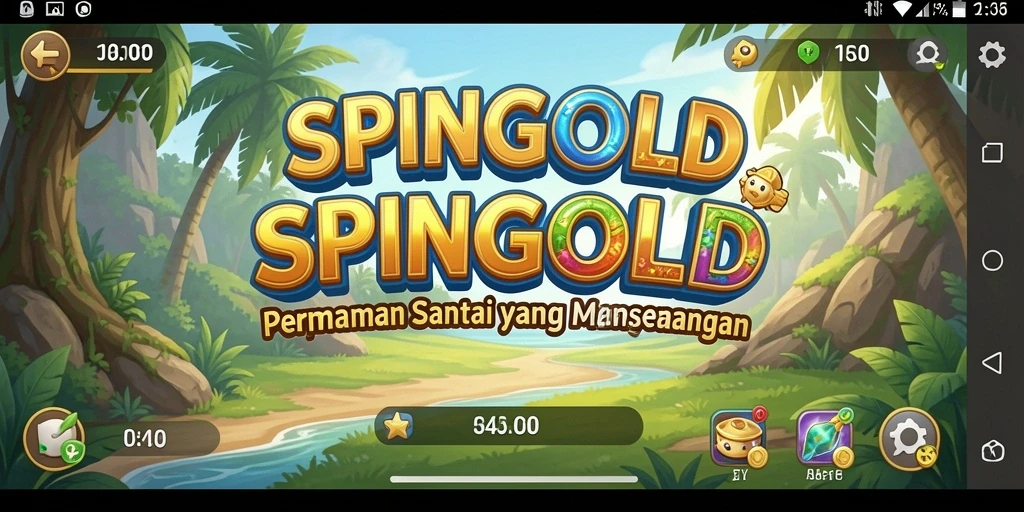 Tangkapan layar permainan SPINGOLD menunjukkan momen menarik dari gameplay.