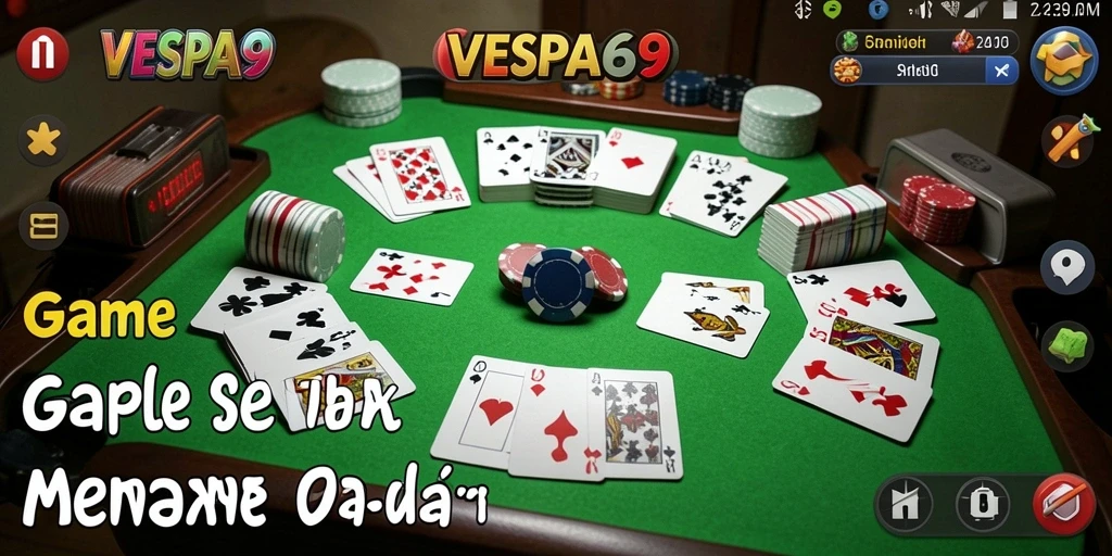 Tampilan screenshot VESPA69 yang menarik saat bermain Gaple.